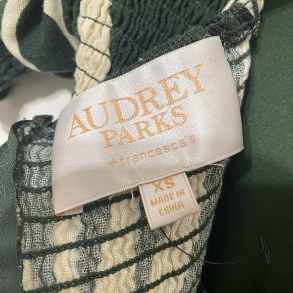 Audrey Parks + Francesca Floral Green and Cream Women's Dress size XS - Picture 4 of 4